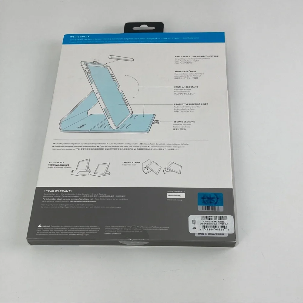 Speck Balance Folio for iPad Pro 11 inch 2018 Black